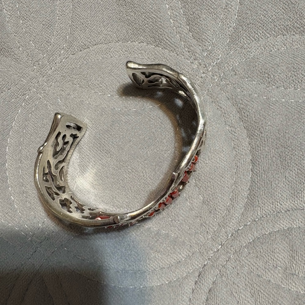 Studio Barse Silver And Red Statement Bracelet - image 2